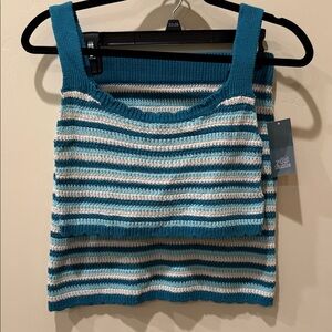 Wild Fable Target Matching Striped Sweater Tank & Skirt Blue Hues Size Small